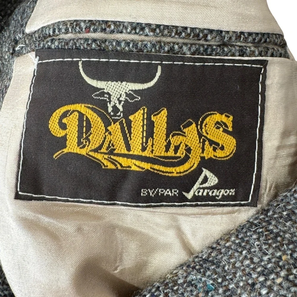 VTG Dallas by Paragon Mens Western Blazer Virgin Wool 44R Union Made‎ USA